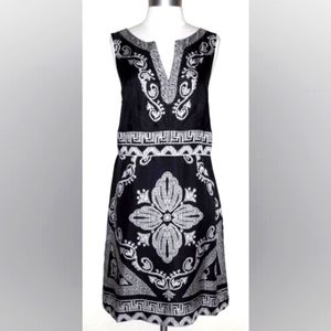 White House Black Market Baroque Print Dress Size 14